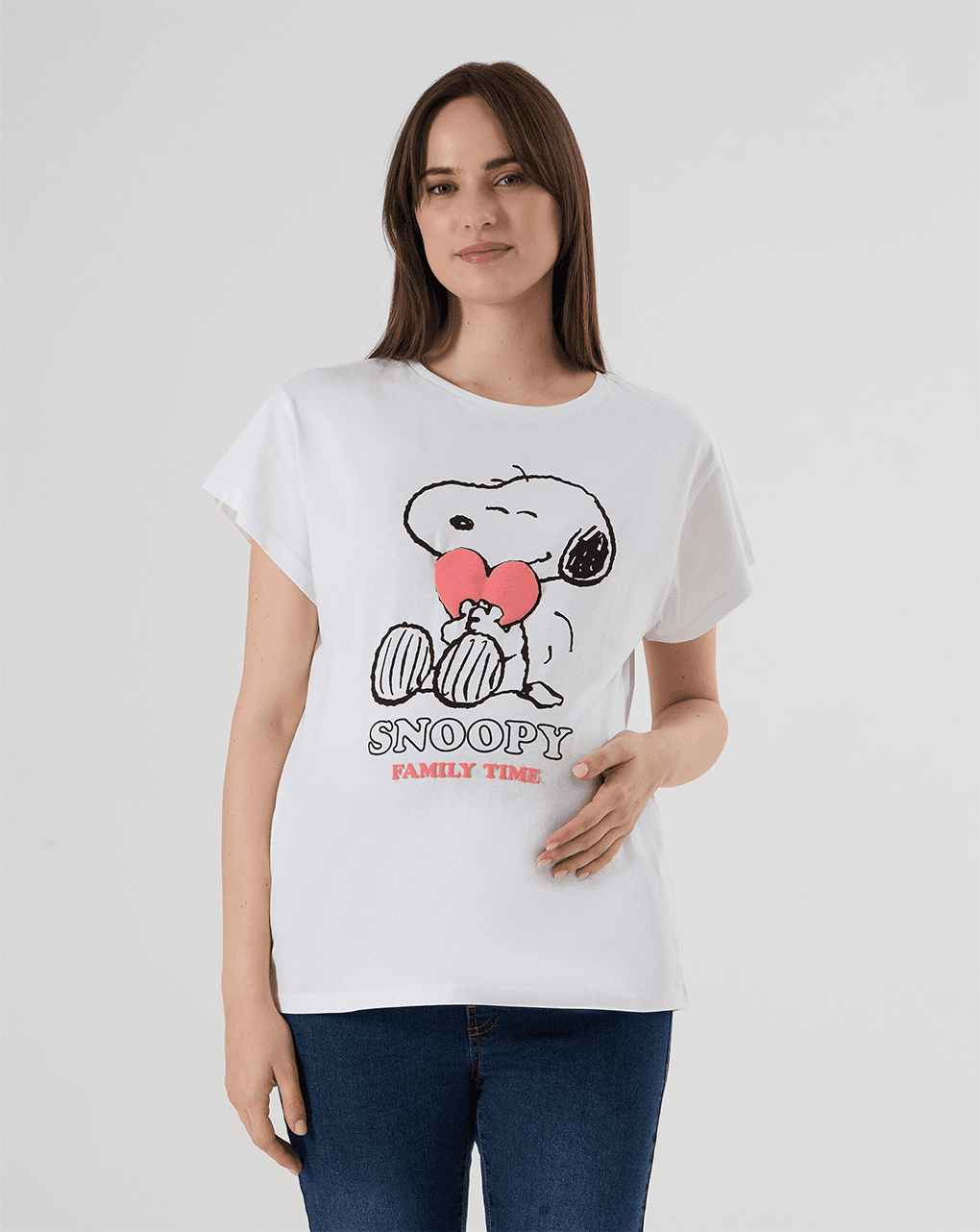 T-shirt premaman con stampa snoopy