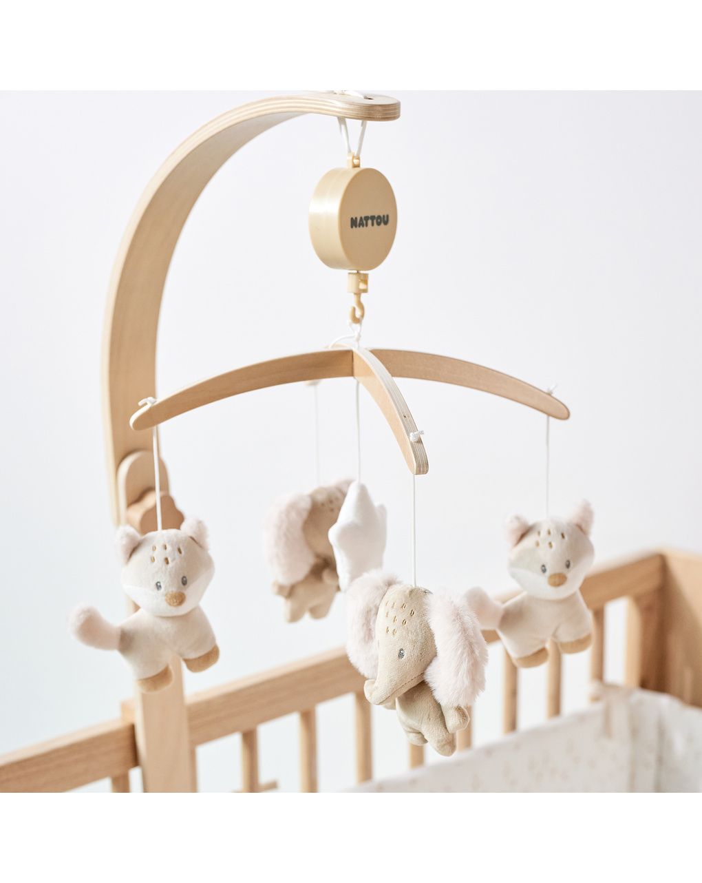 Giostrina oli flo & ernest (struttura in legno) - 0+ - nattou