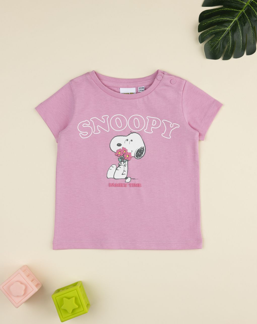 T-shirt rosa bimba snoopy