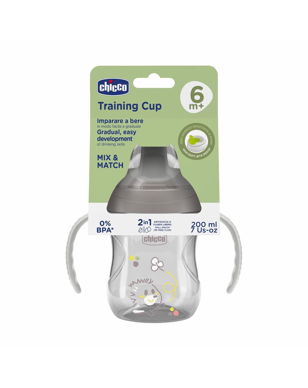 Tazza training  6m+ grigia - chicco