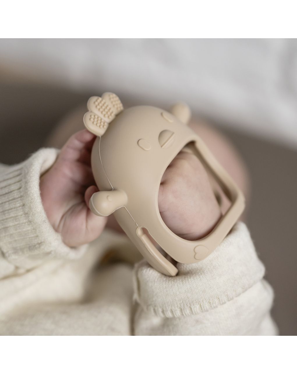 Guantino beige silicone dentizione - 0+ - nattou