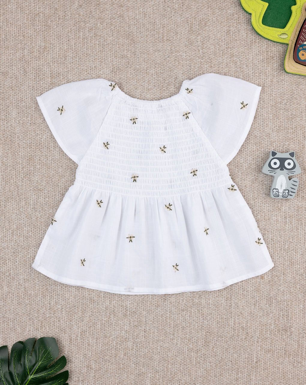 Camicia bimba bianca con ricami
