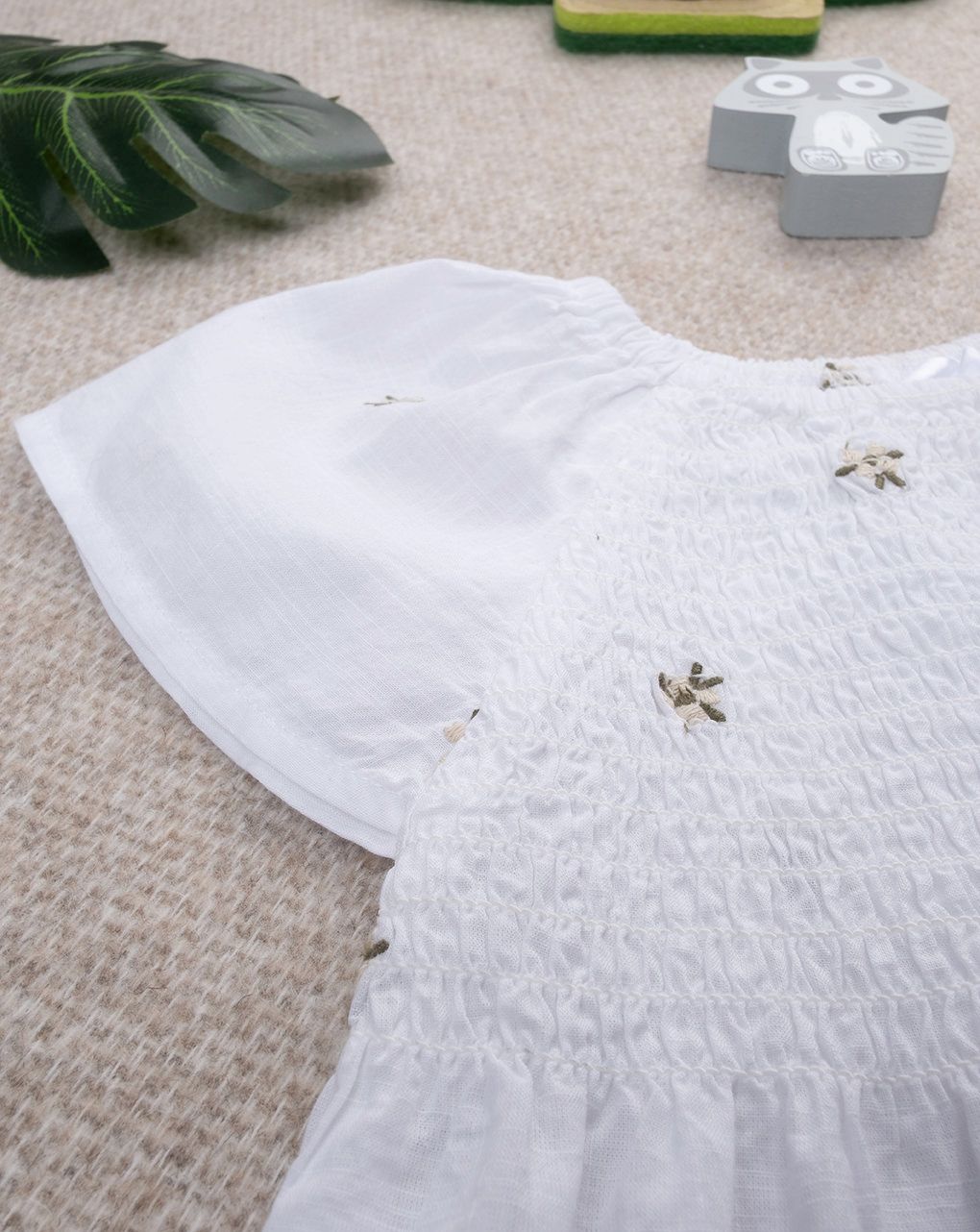 Camicia bimba bianca con ricami