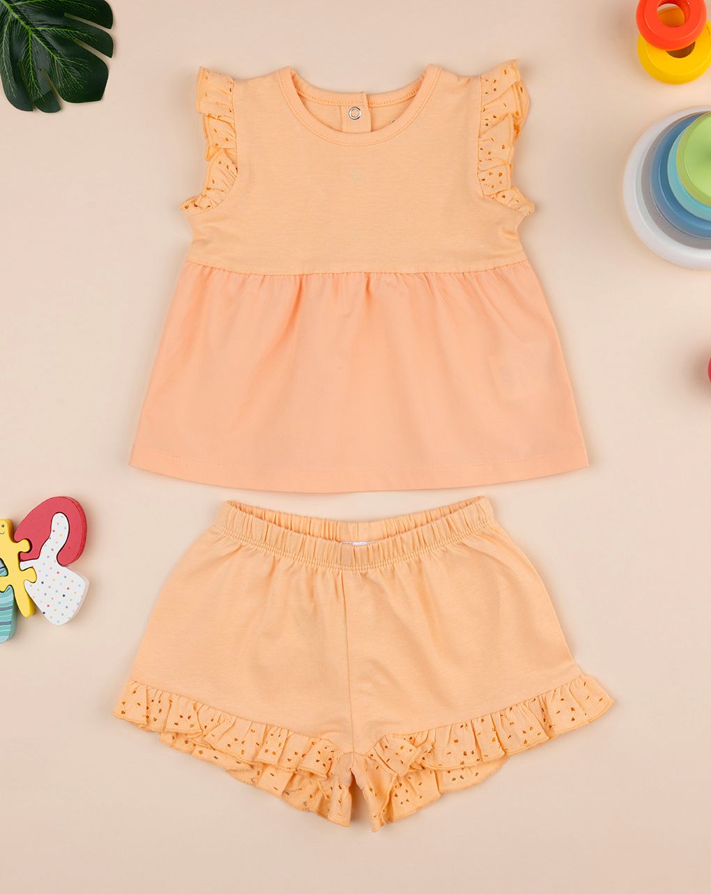 Completo bimba arancione sangallo