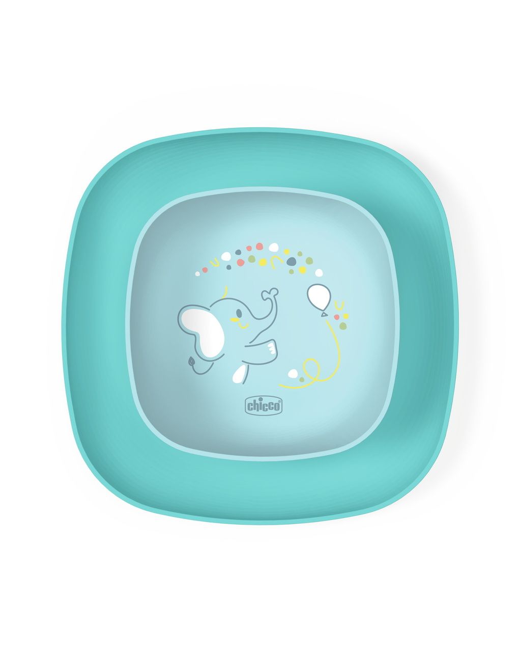 Set piatto piano e ciotola 12m+ azzurro - chicco