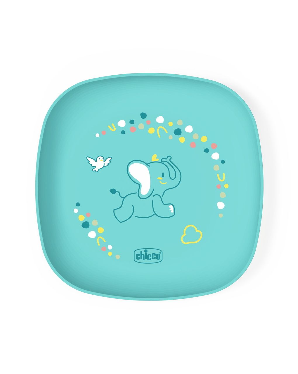 Set piatto piano e ciotola 12m+ azzurro - chicco