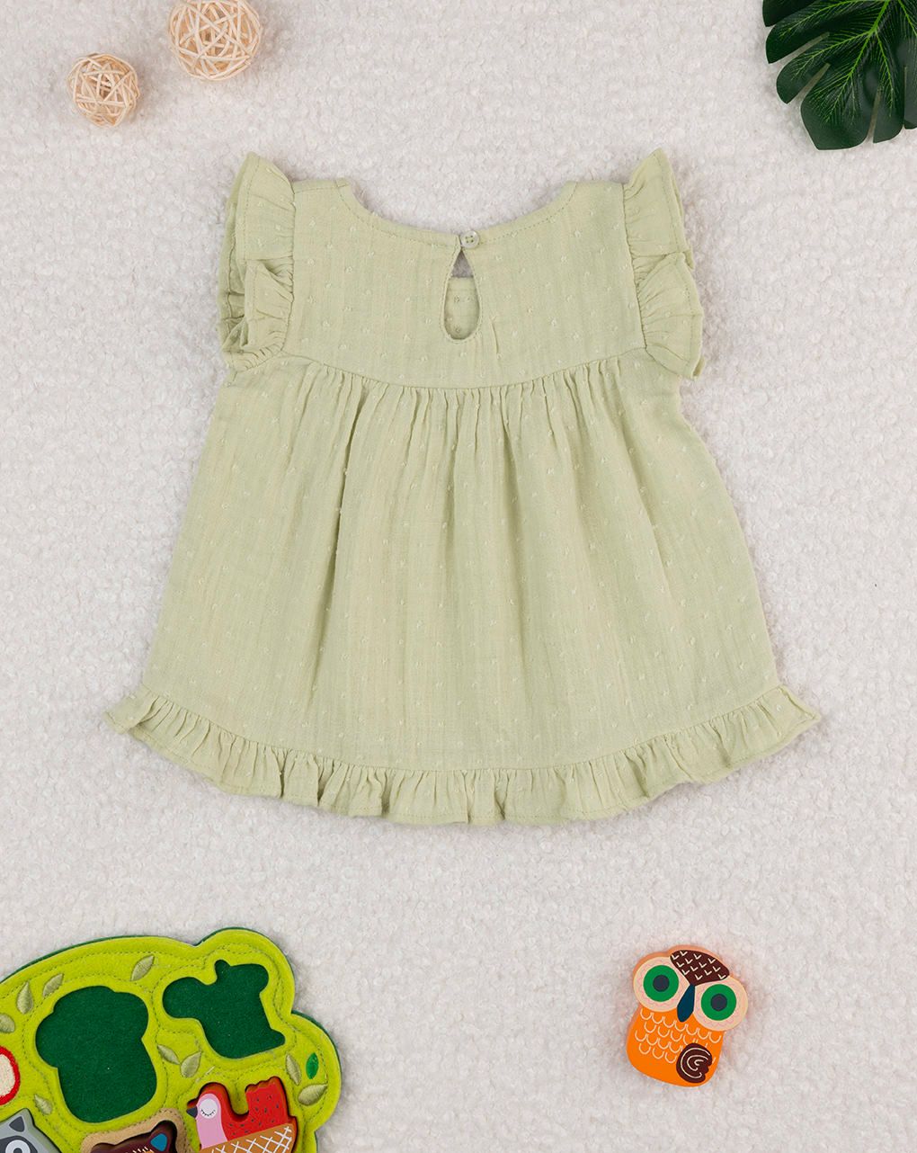 Camicia bimba verde