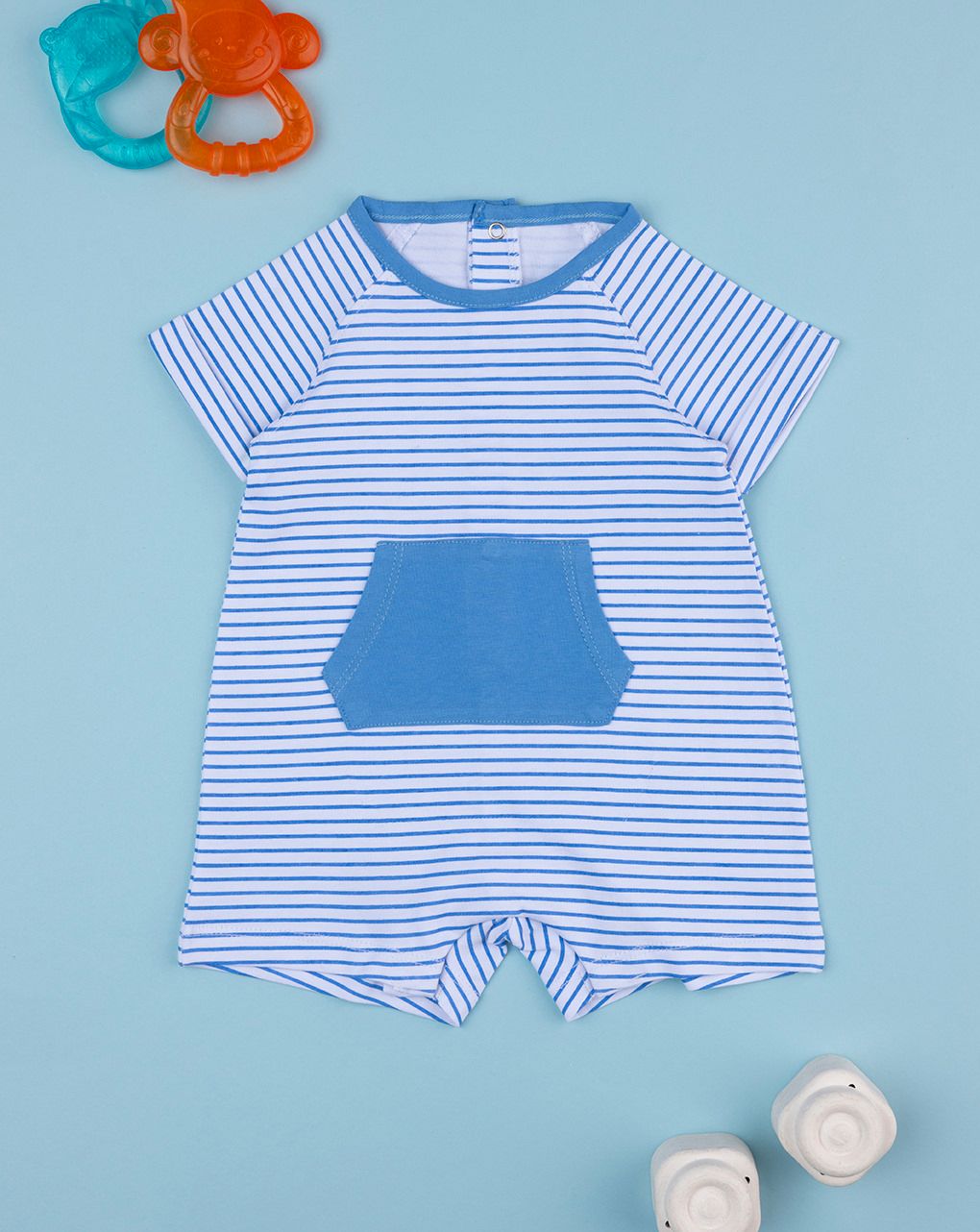 Pagliaccetto bimbo righine blu