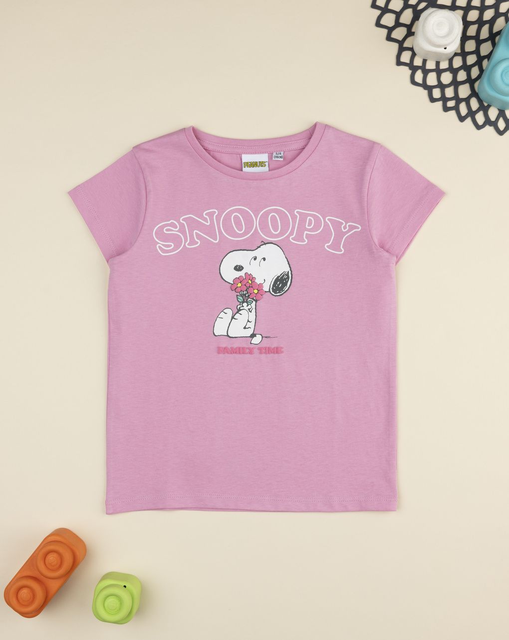 T-shirt rosa bambina snoopy