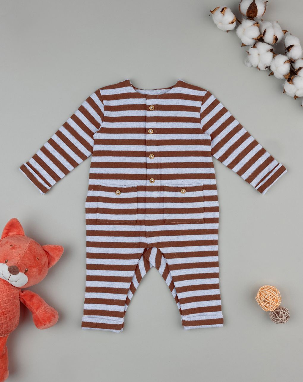 Tutina bimba marrone/grigia