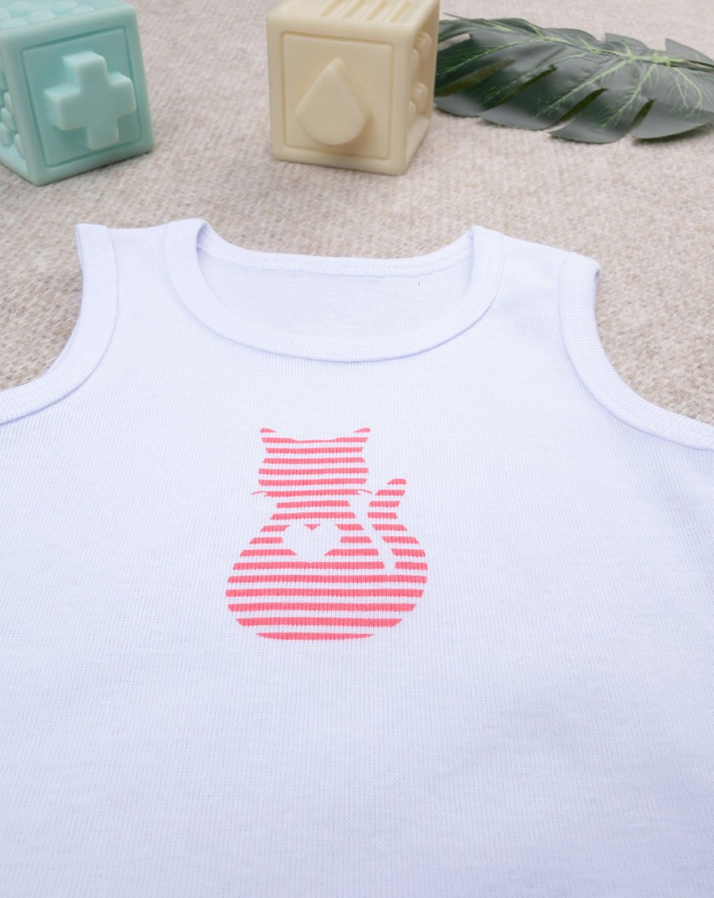 Body costina bimba bianco gatto corallo