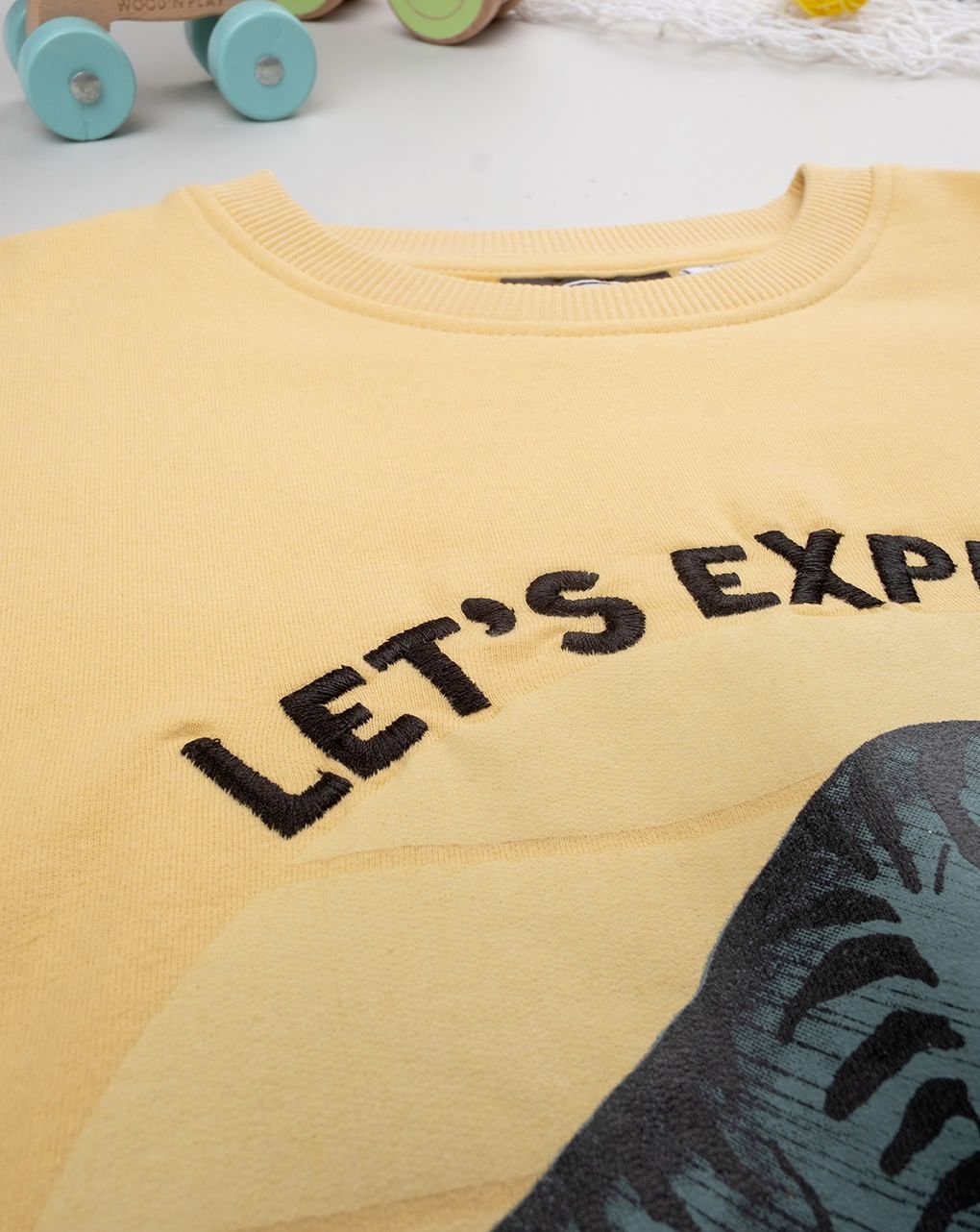 Felpa bimbo gialla dino