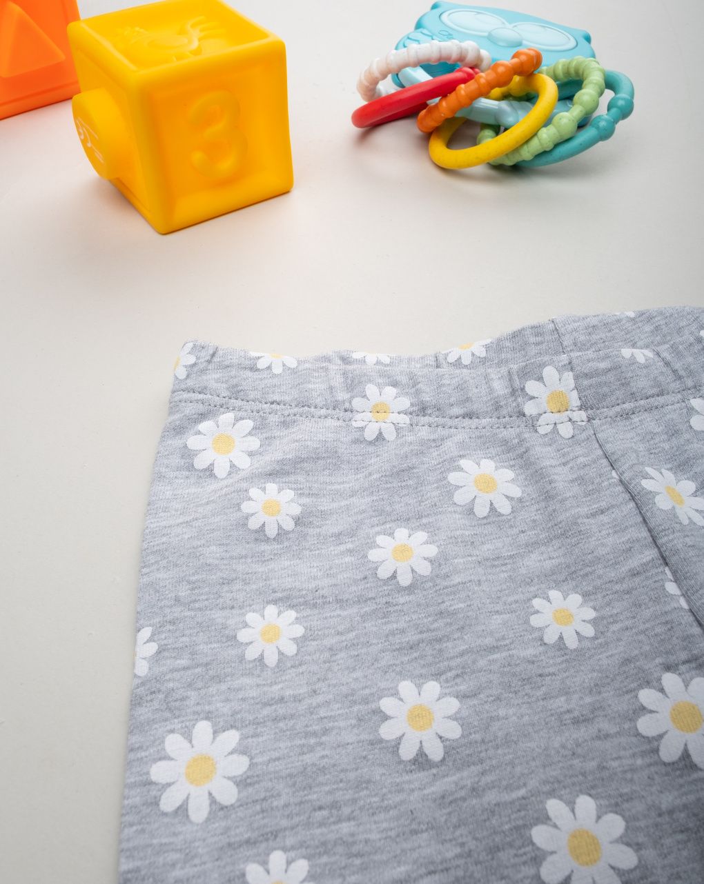 Leggings  grigio chiaro bimba margherite