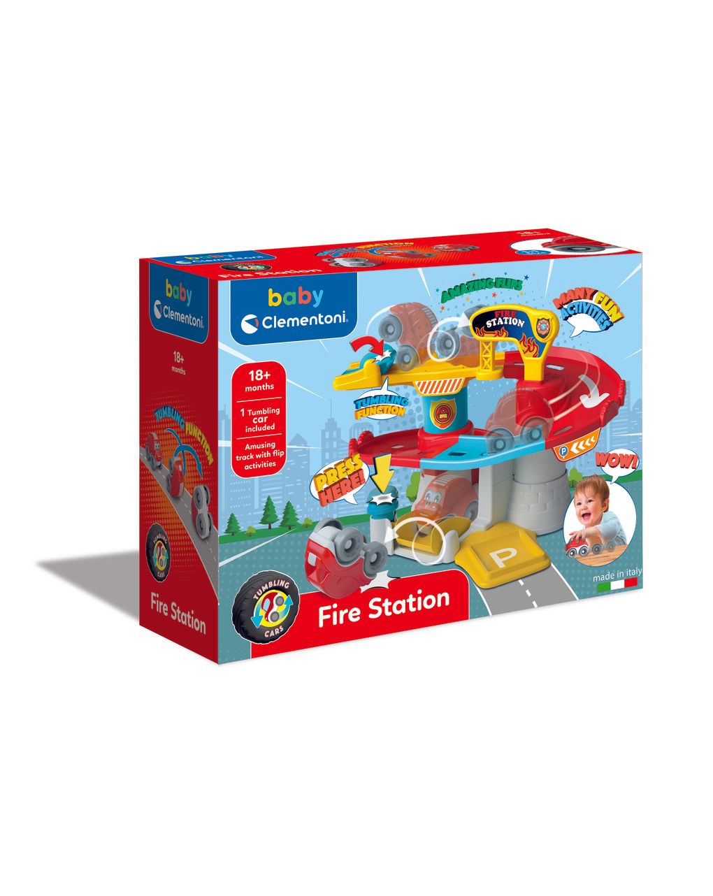 Stazione dei pompieri tumbling cars - 18m+ - baby clementoni