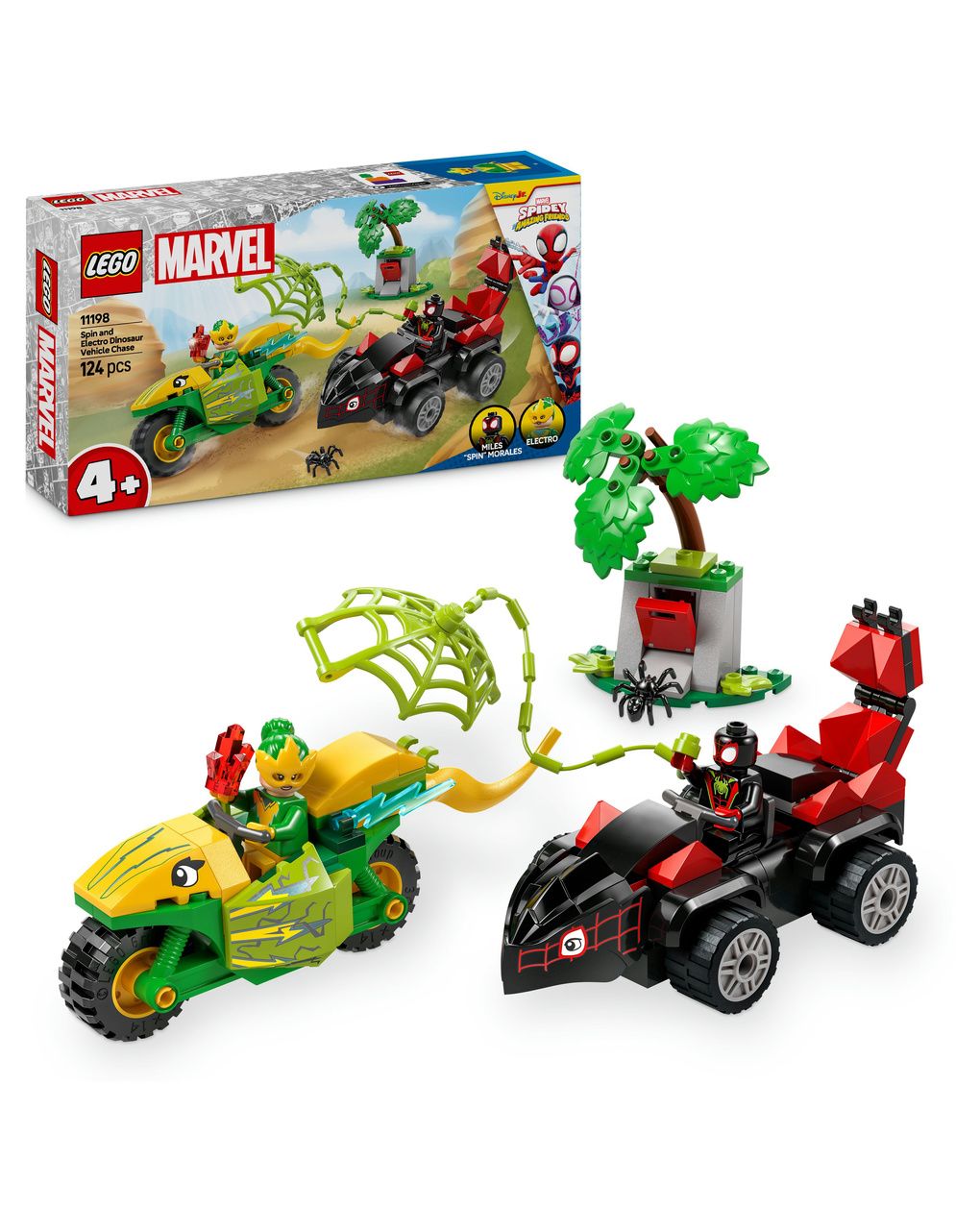 Inseguimento sui dino-veicoli di spin ed electro – 11198 – lego spidey e i suoi fantastici amici