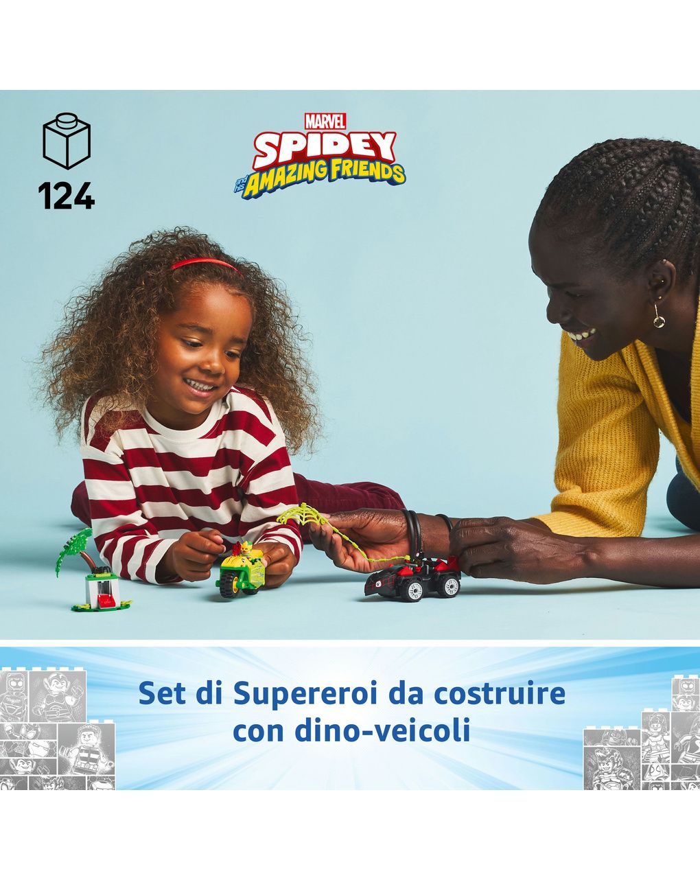 Inseguimento sui dino-veicoli di spin ed electro – 11198 – lego spidey e i suoi fantastici amici