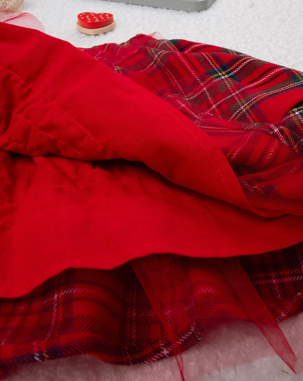 Gonna tartan bimba rossa