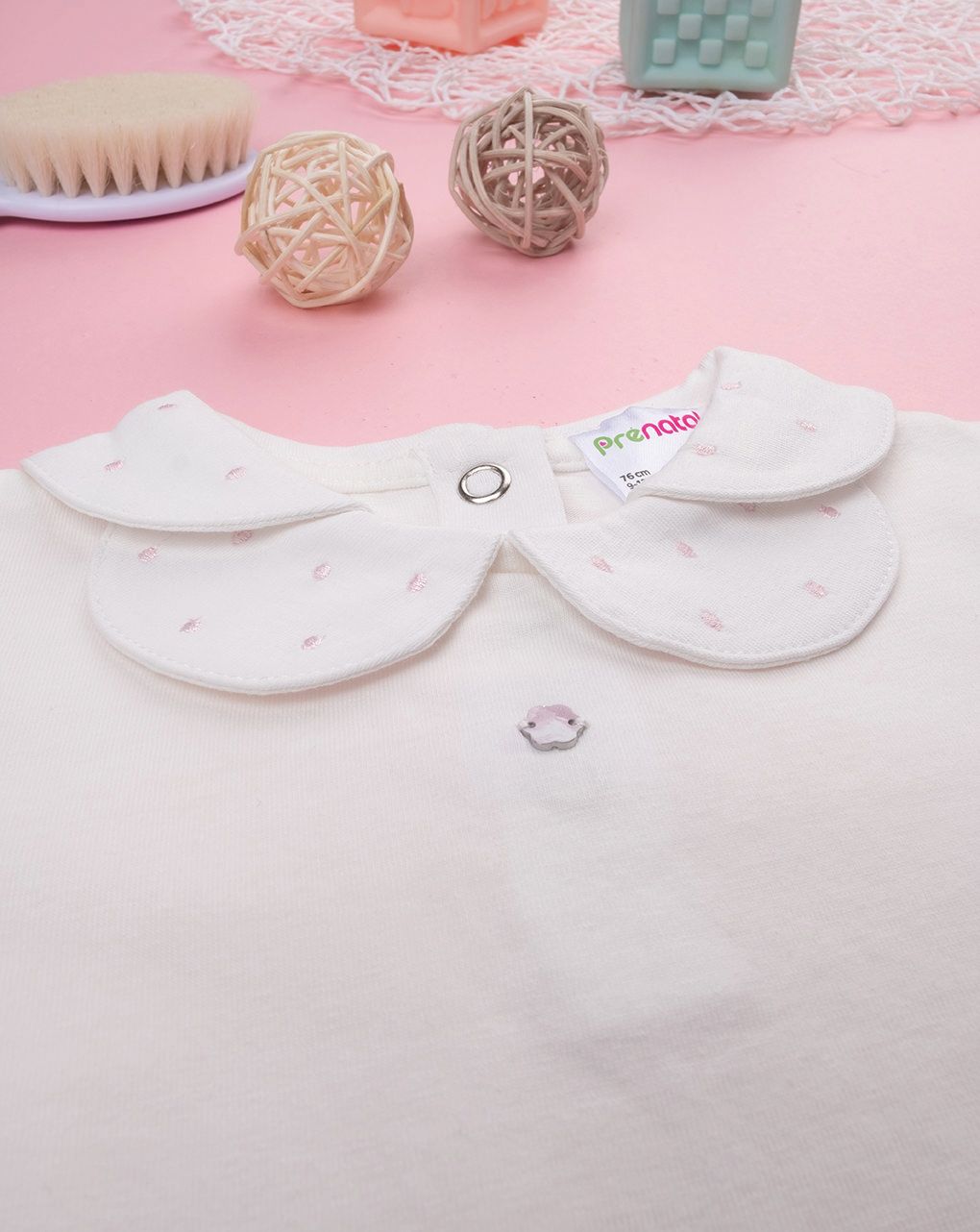 Body bianco bimba con ricami