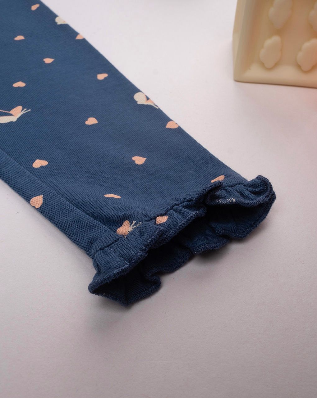 Legging bimba blu farfalle