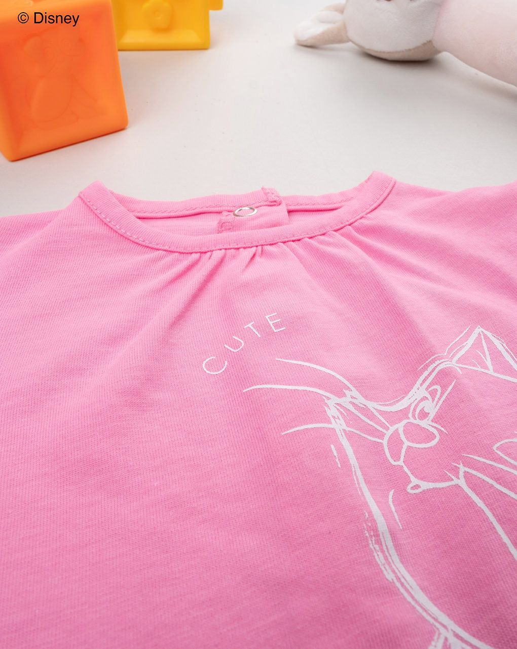 Pagliaccetto bimba rosa shocking organic cotton