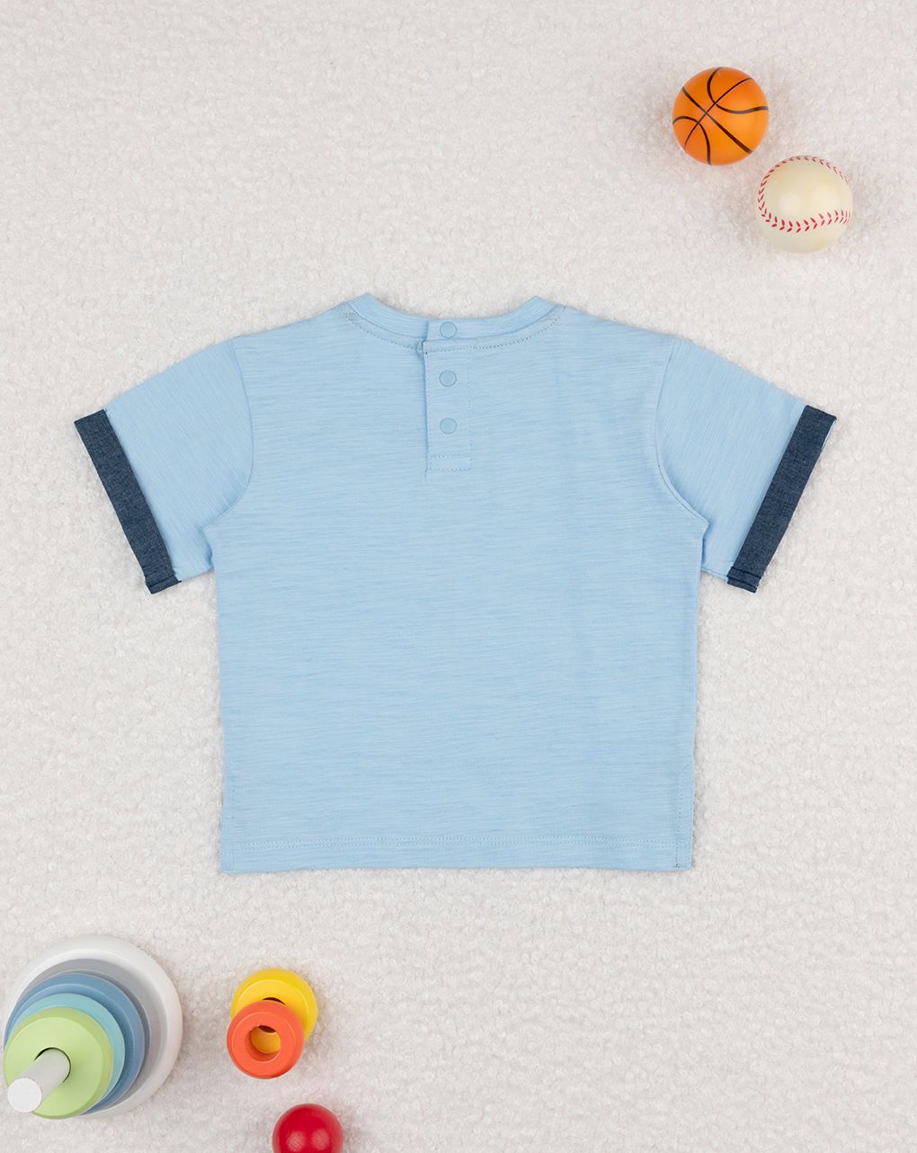 T-shirt bimbo azzurra mezza manica