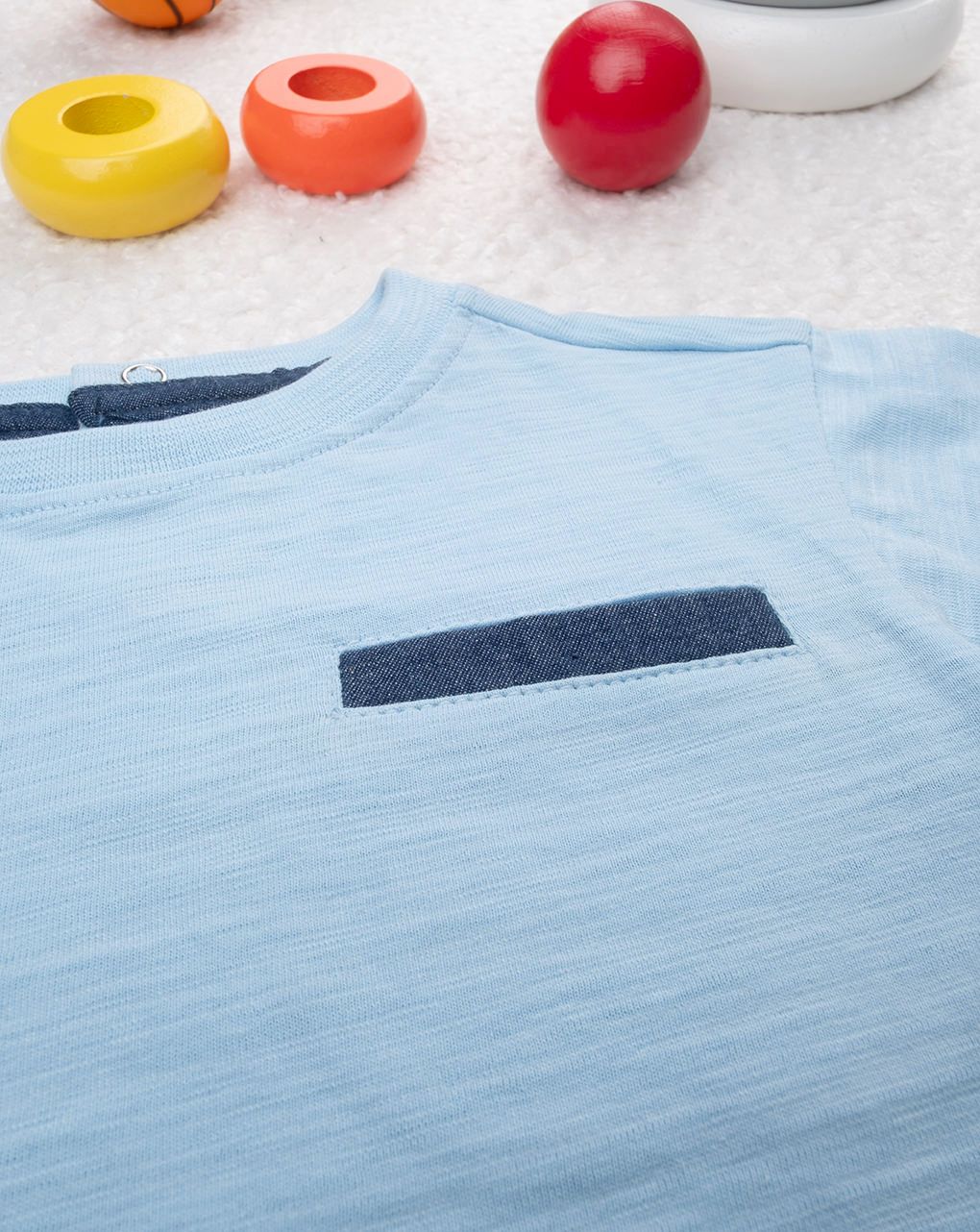 T-shirt bimbo azzurra mezza manica