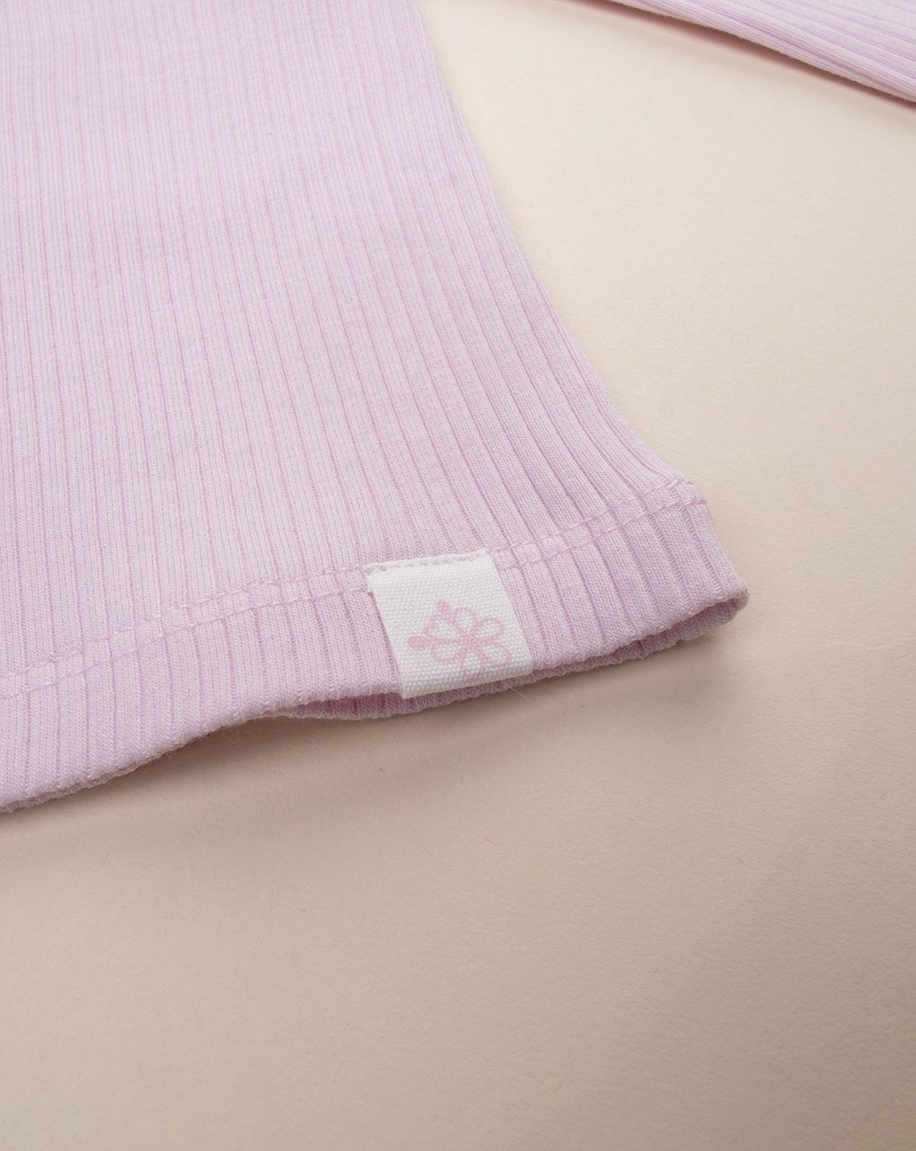 Maglia coste bimba rosa con colletto
