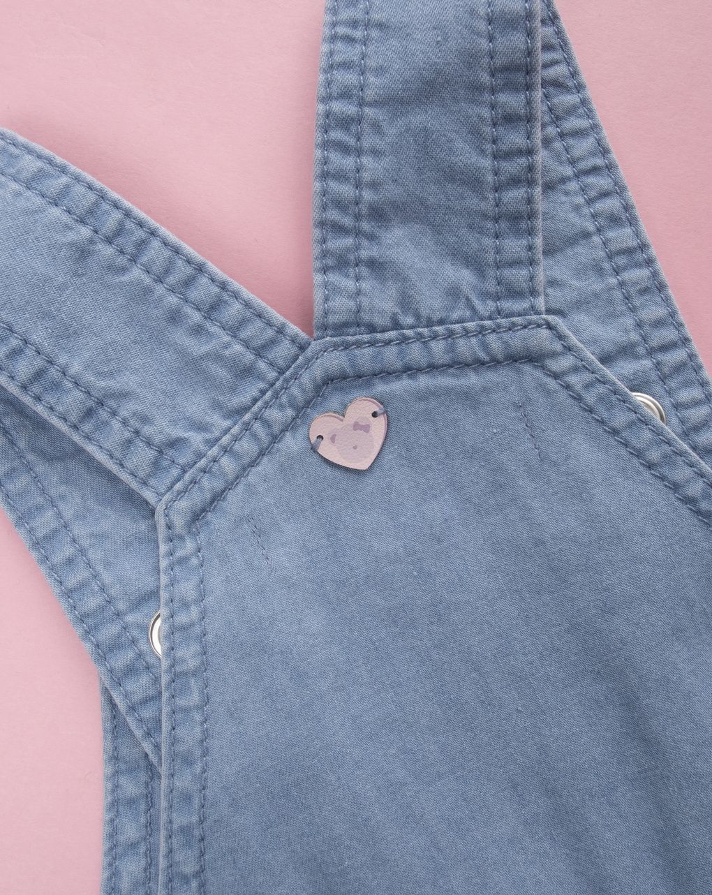 Salopette denim bimba balze