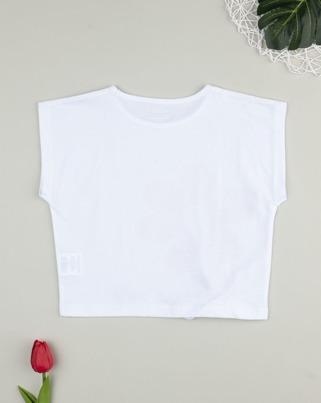 T-shirt bambina fiore corallo