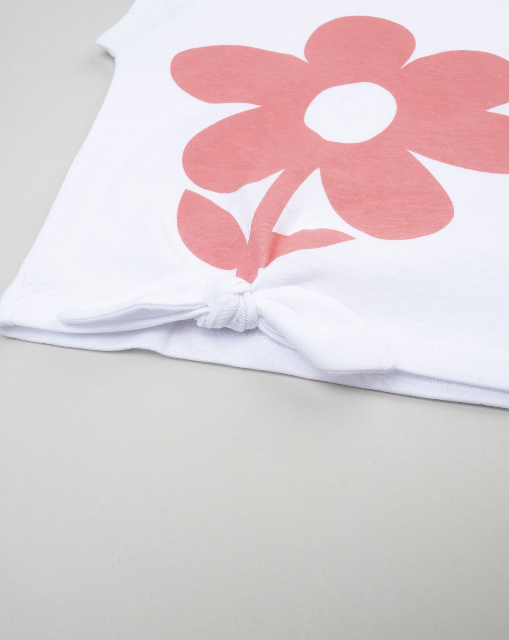 T-shirt bambina fiore corallo