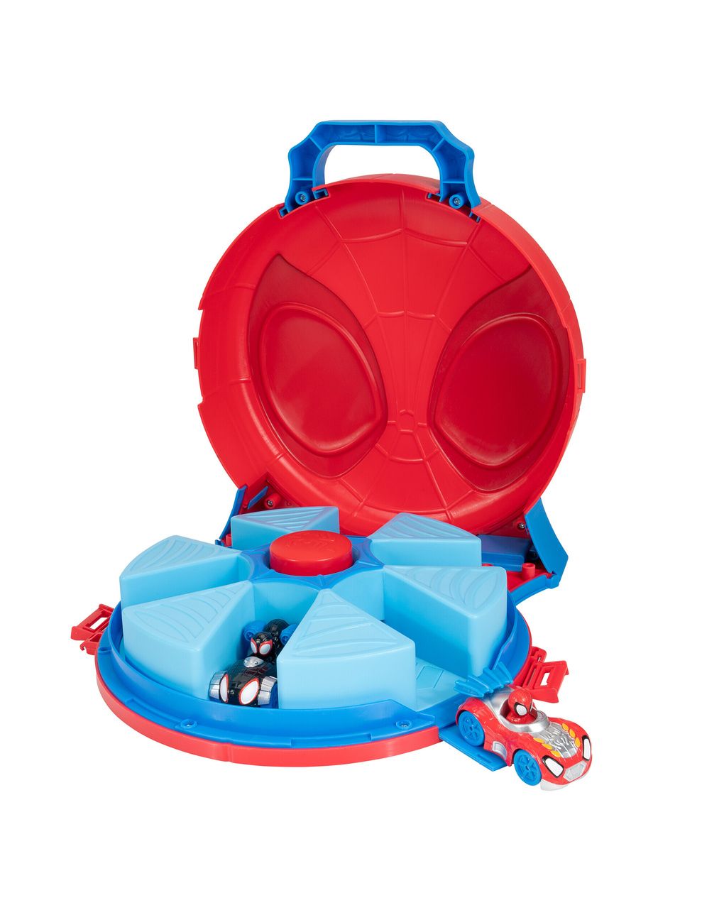 Spidey valigetta lancia veicoli con due veicoli die cast