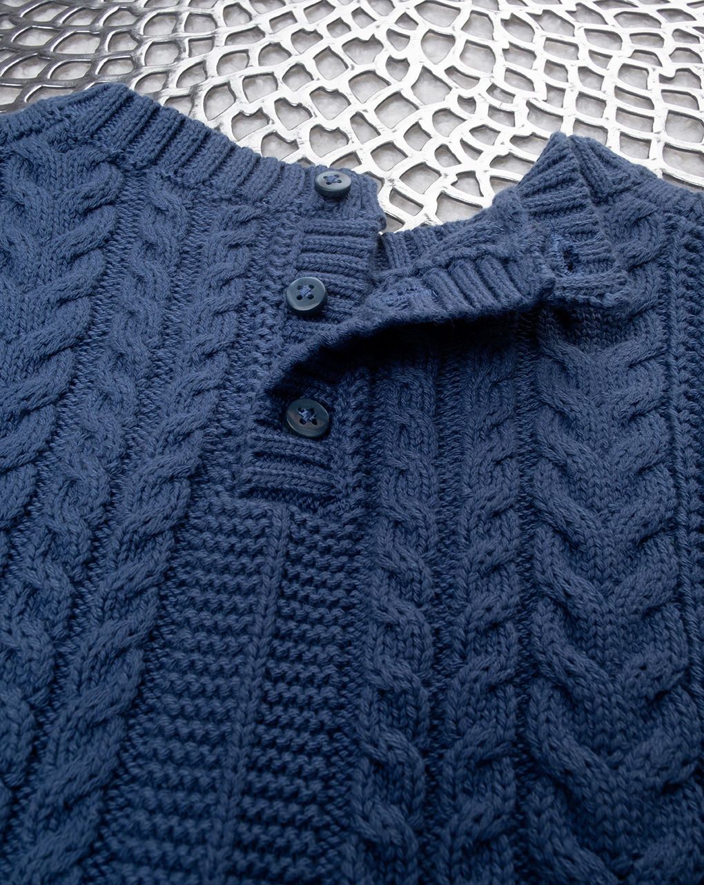 Maglia tricot blu bimba