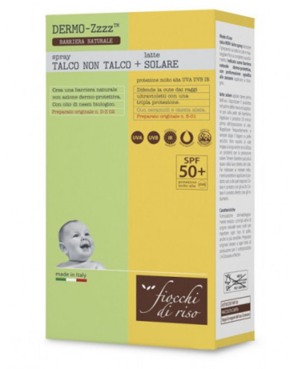 Bipacco talco spray e solare – fiocchi di riso