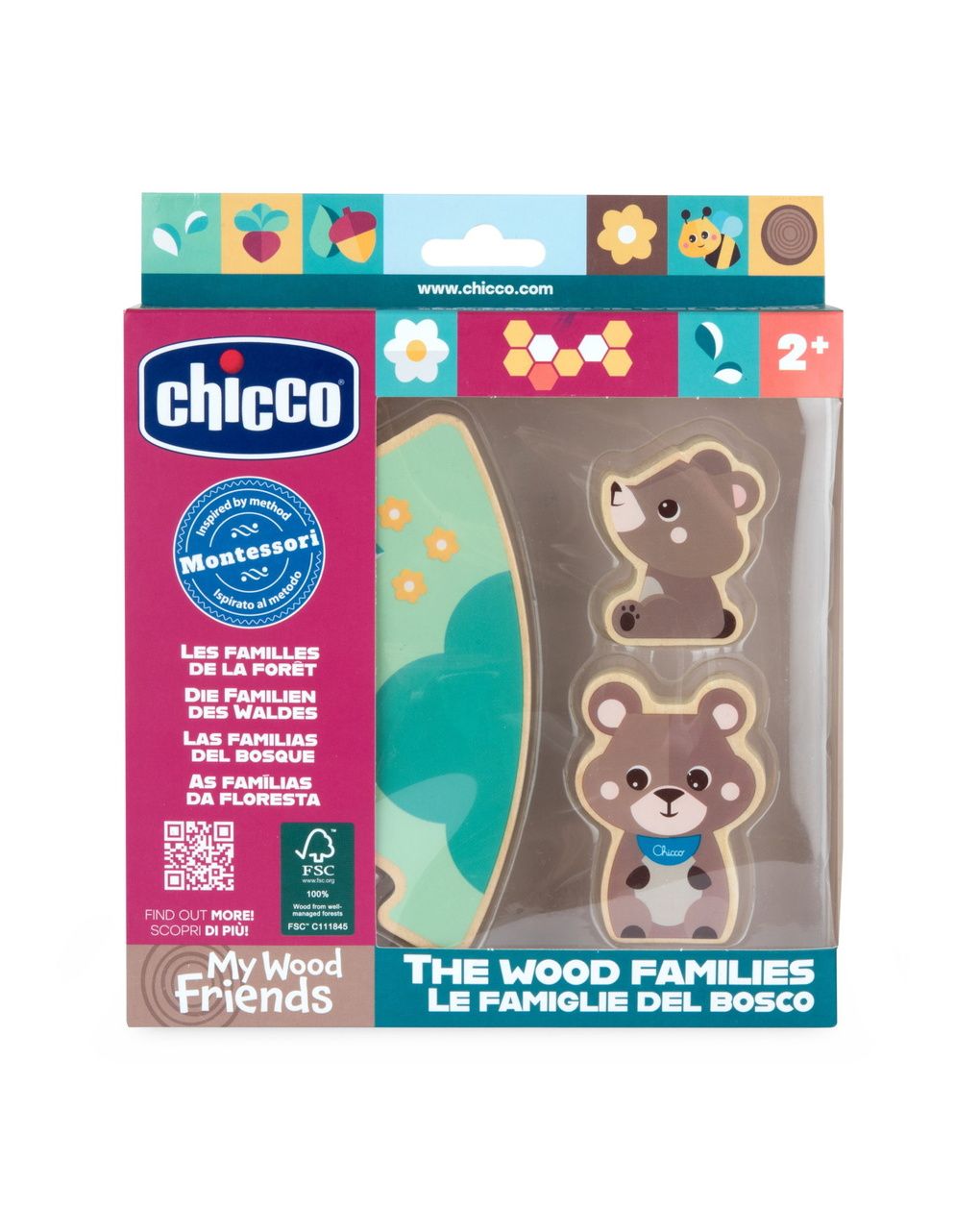 Gioco legno orsetti papà - 24m+ -chicco