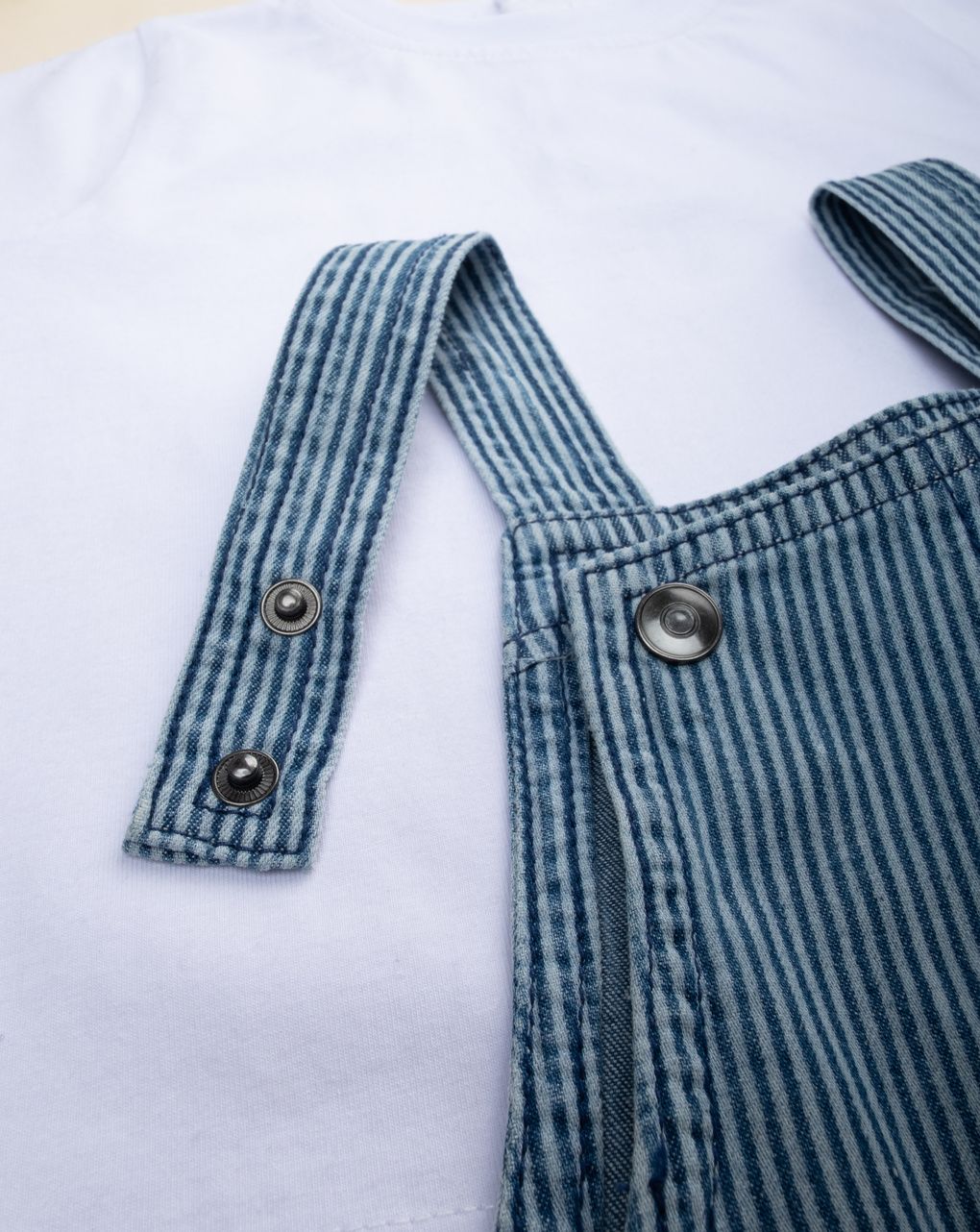 Completo bimbo salopette chambray