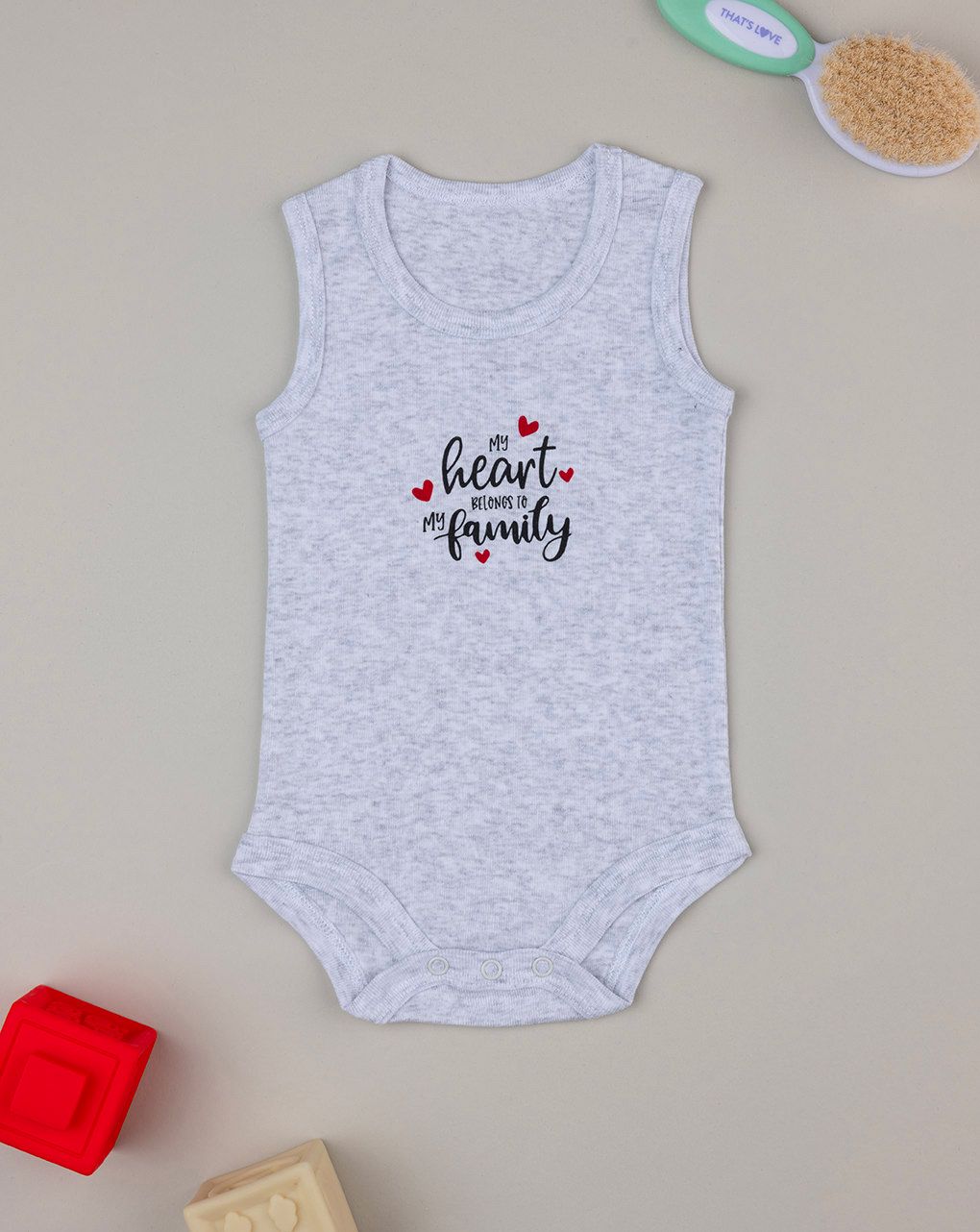 Body unisex grigio "family"