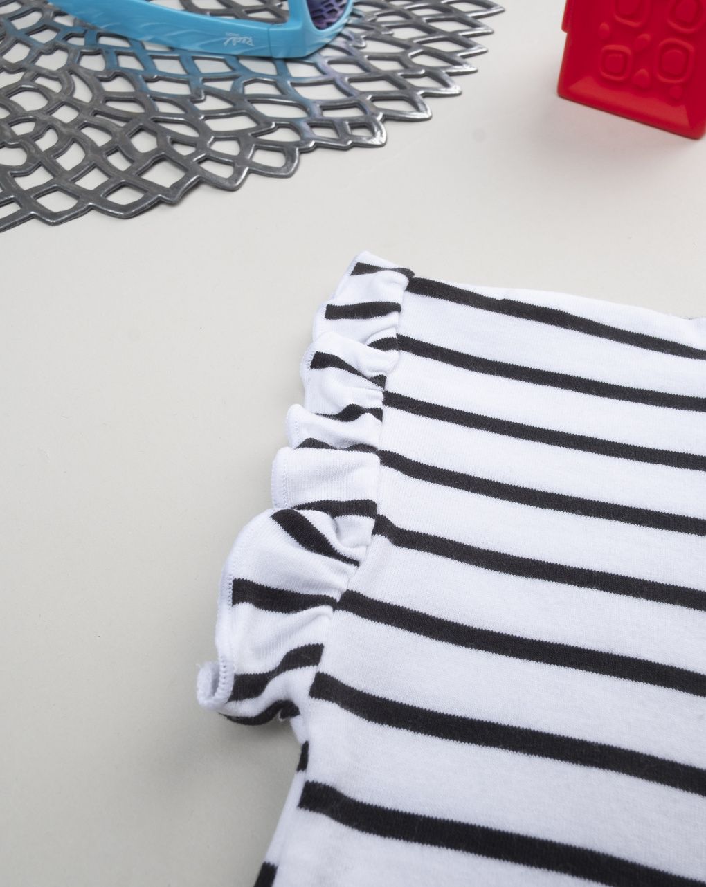 T-shirt bimba rigata blu