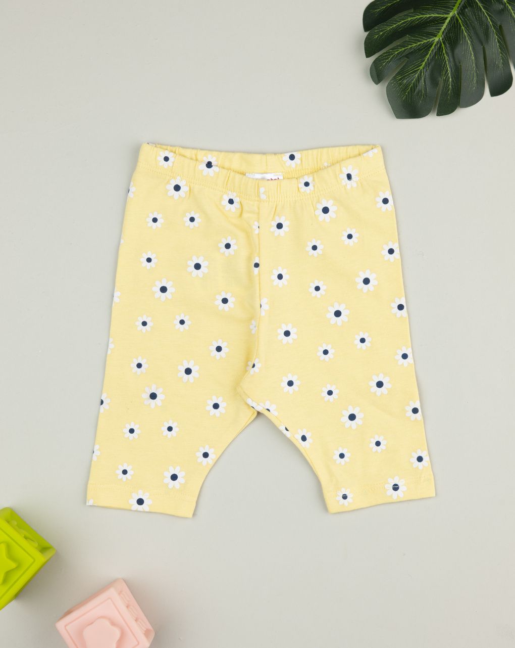 Leggings gialli bimba margherite