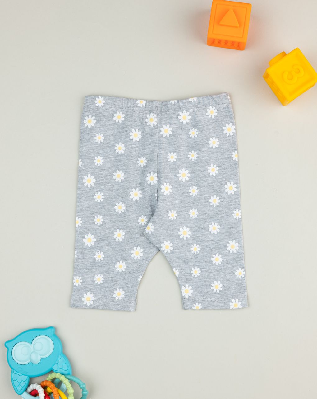 Leggings  grigio chiaro bimba margherite