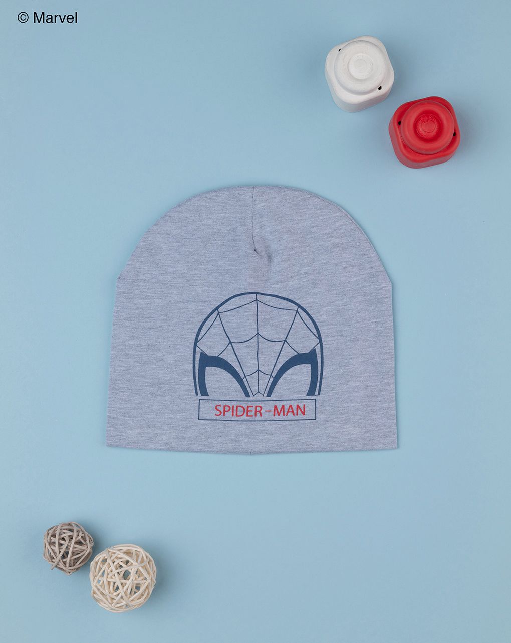 Berretto bimbo grigio spiderman