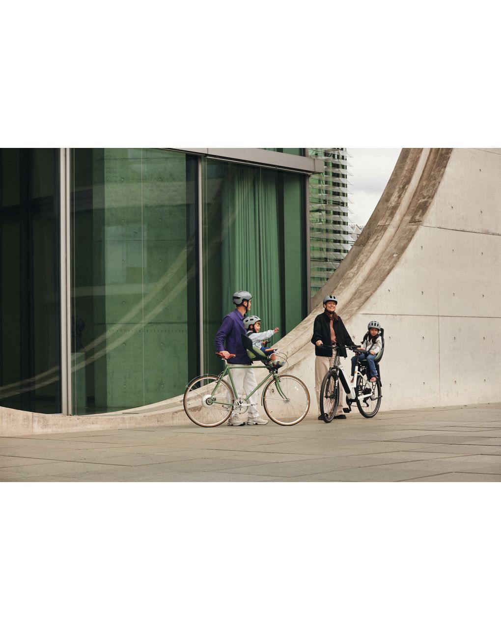 Prodigee icon front - seggiolino bici con montaggio anteriore verde giada