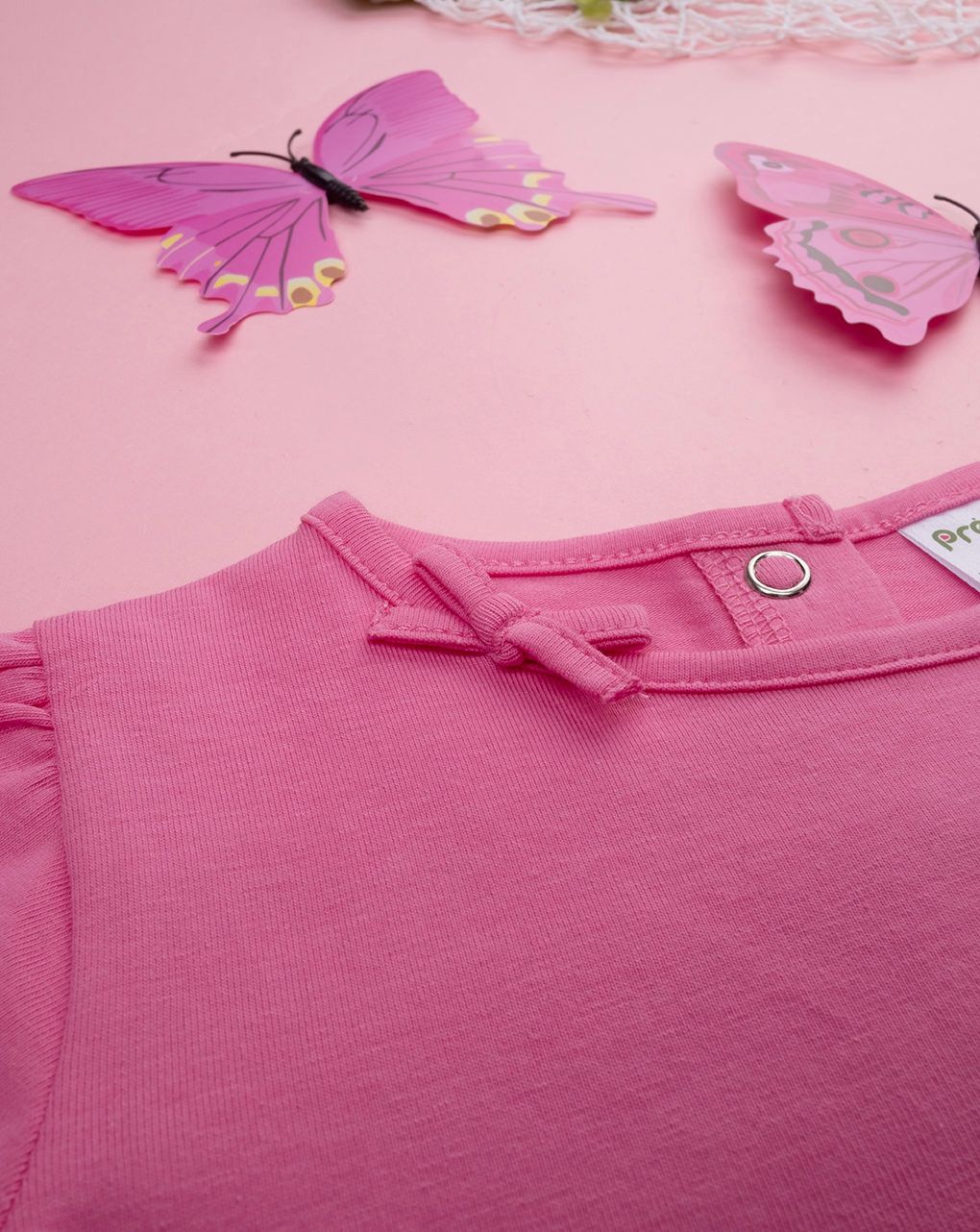 Abito bimba rosa farfalle allover