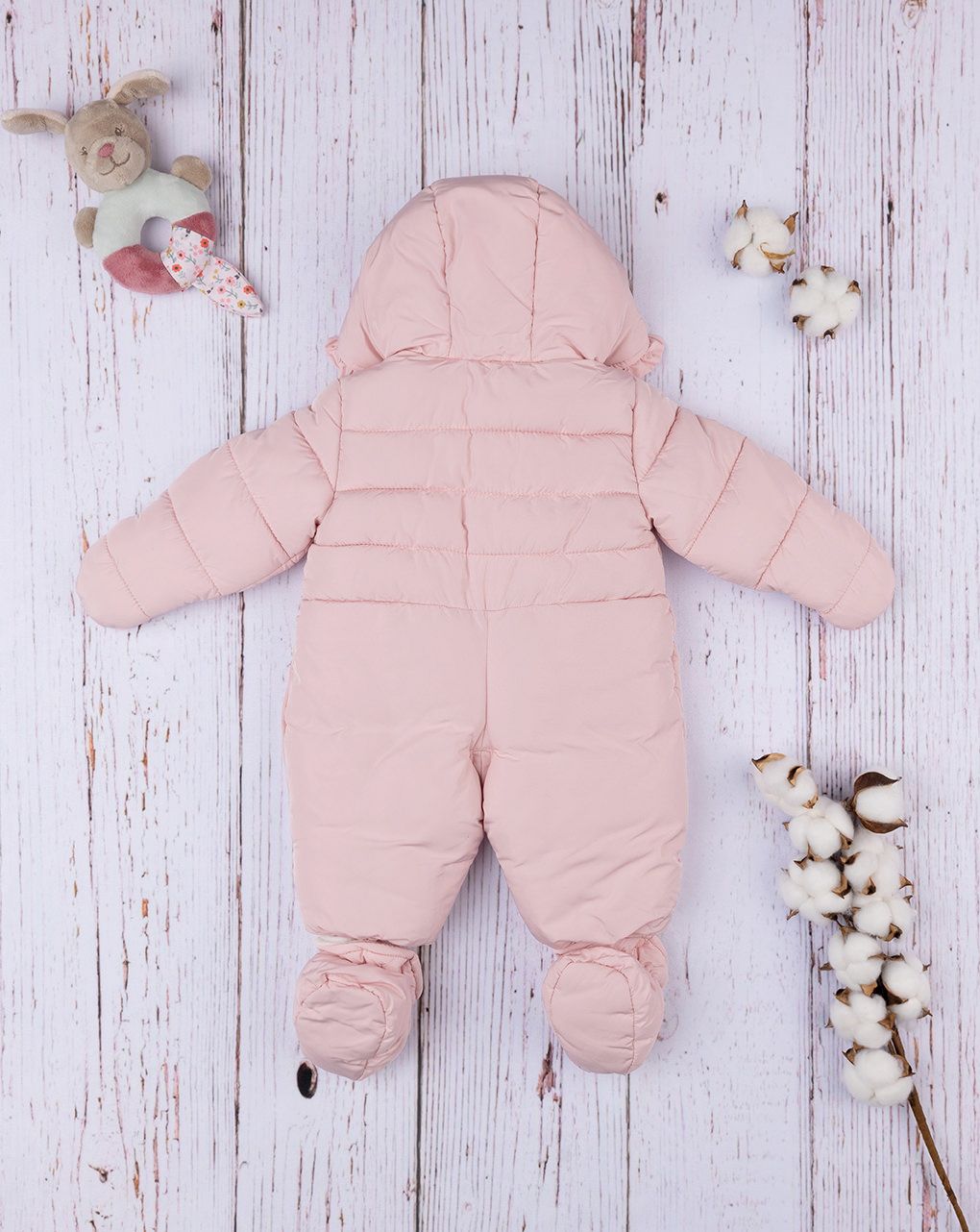 Tuta neve bimba nylon rosa