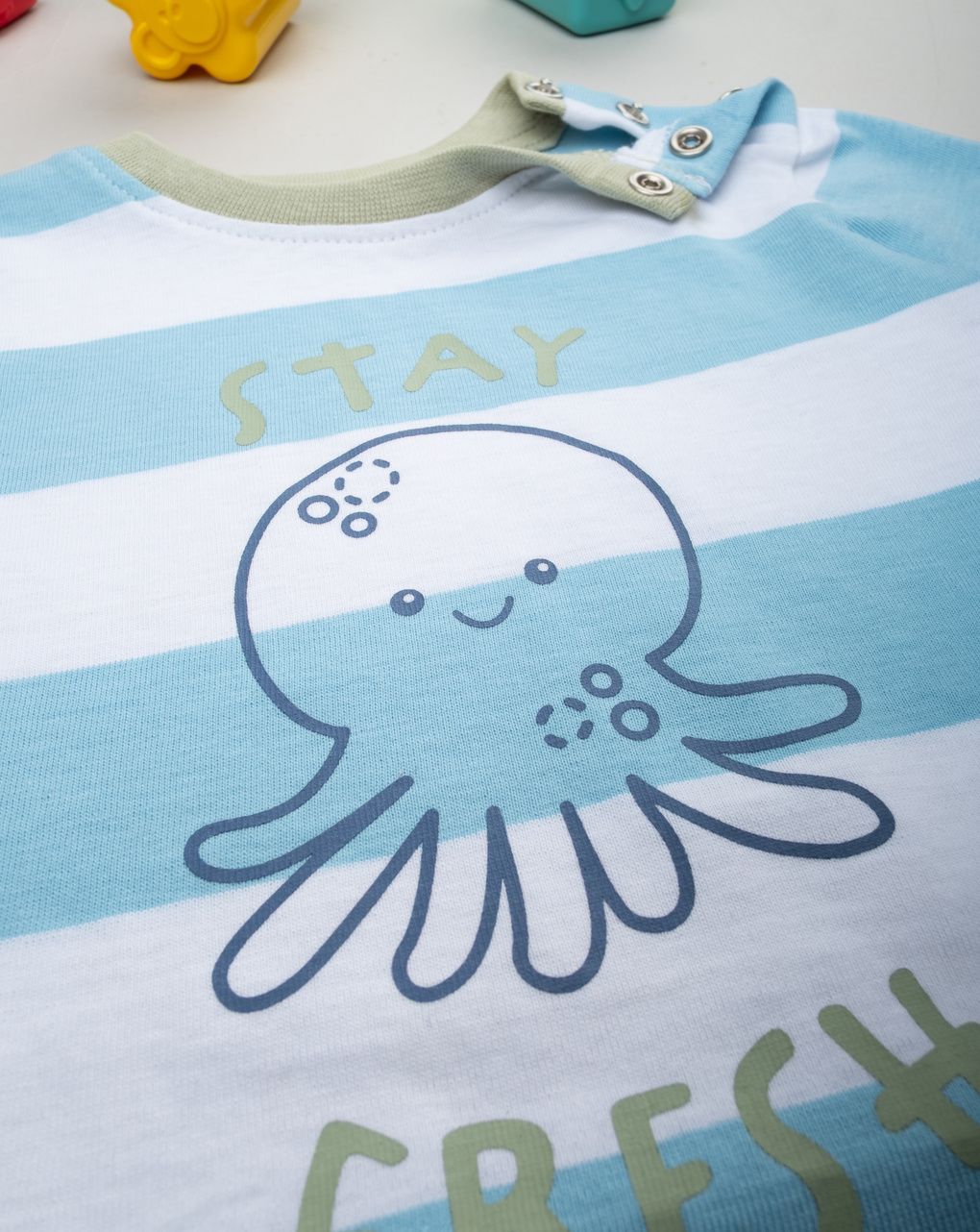 Completo corto bimbo azzurro/verde