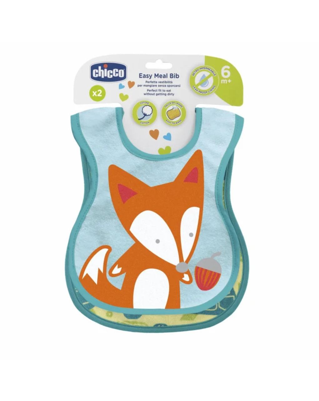 Bavagline 6m+ neutre 2 pezzi - chicco