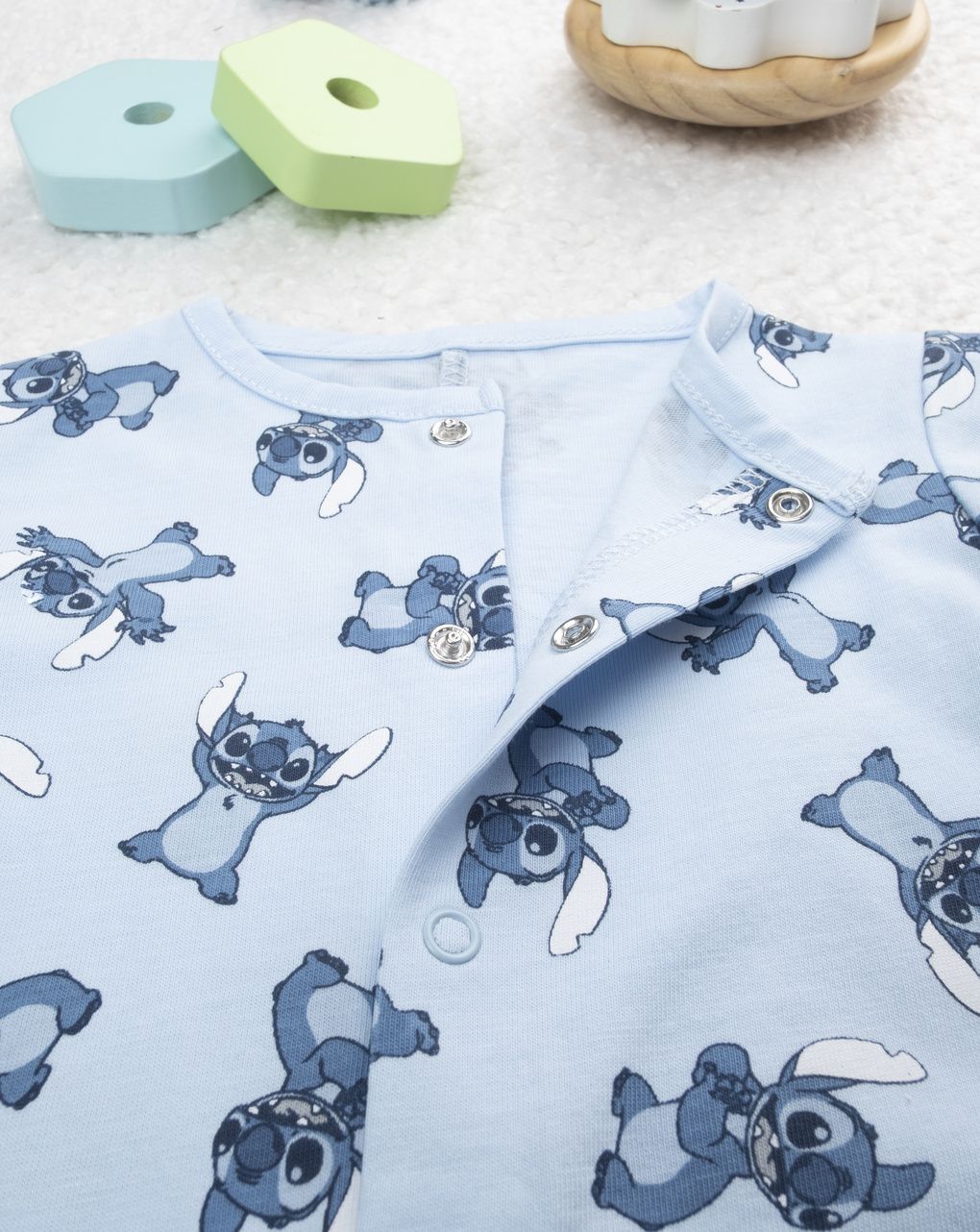 Pagliaccetto azzurro bimbo stitch