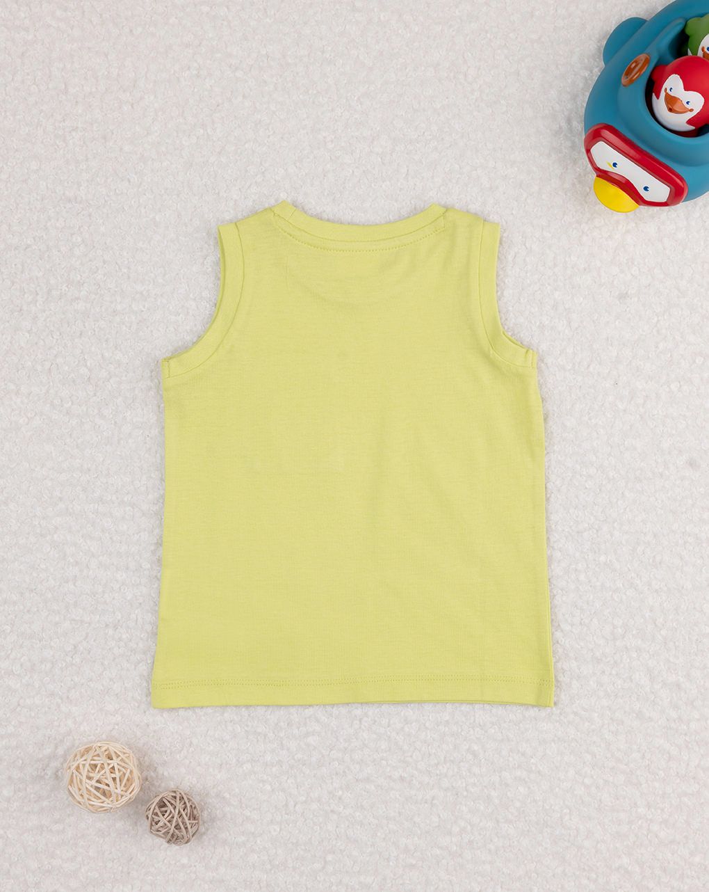 Canotta bimbo verde chiaro con taschino