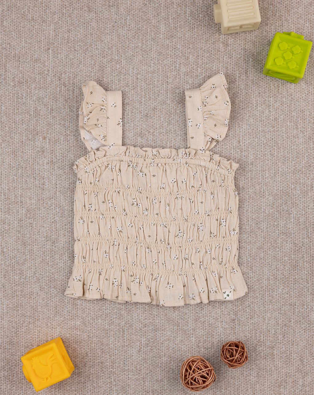 Canotta bimba beige