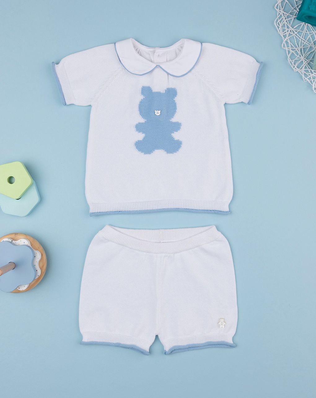 Completo bimbo tricot orsetto