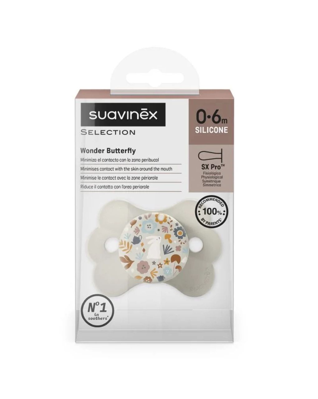 Ciuccio wonderland liberty 0/6 mesi sx pro neutro- suavinex